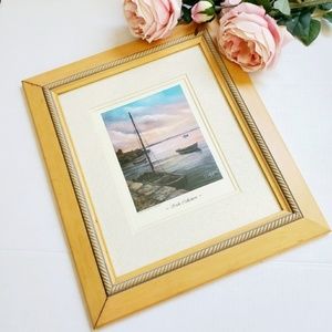 RARE Philip Gray "Quiet Moments" Nautical Print Framed Art Serene Sail B…